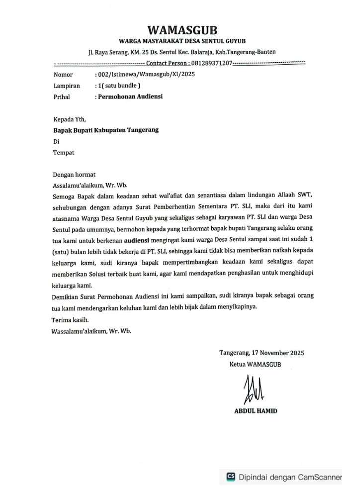 Sudah Satu Bulan PT SLI Di Tutup Oleh Pemerintah Kami Ingin Bekerja Kembali Kami Perlu Makan Mana Hati Nuraninya. 